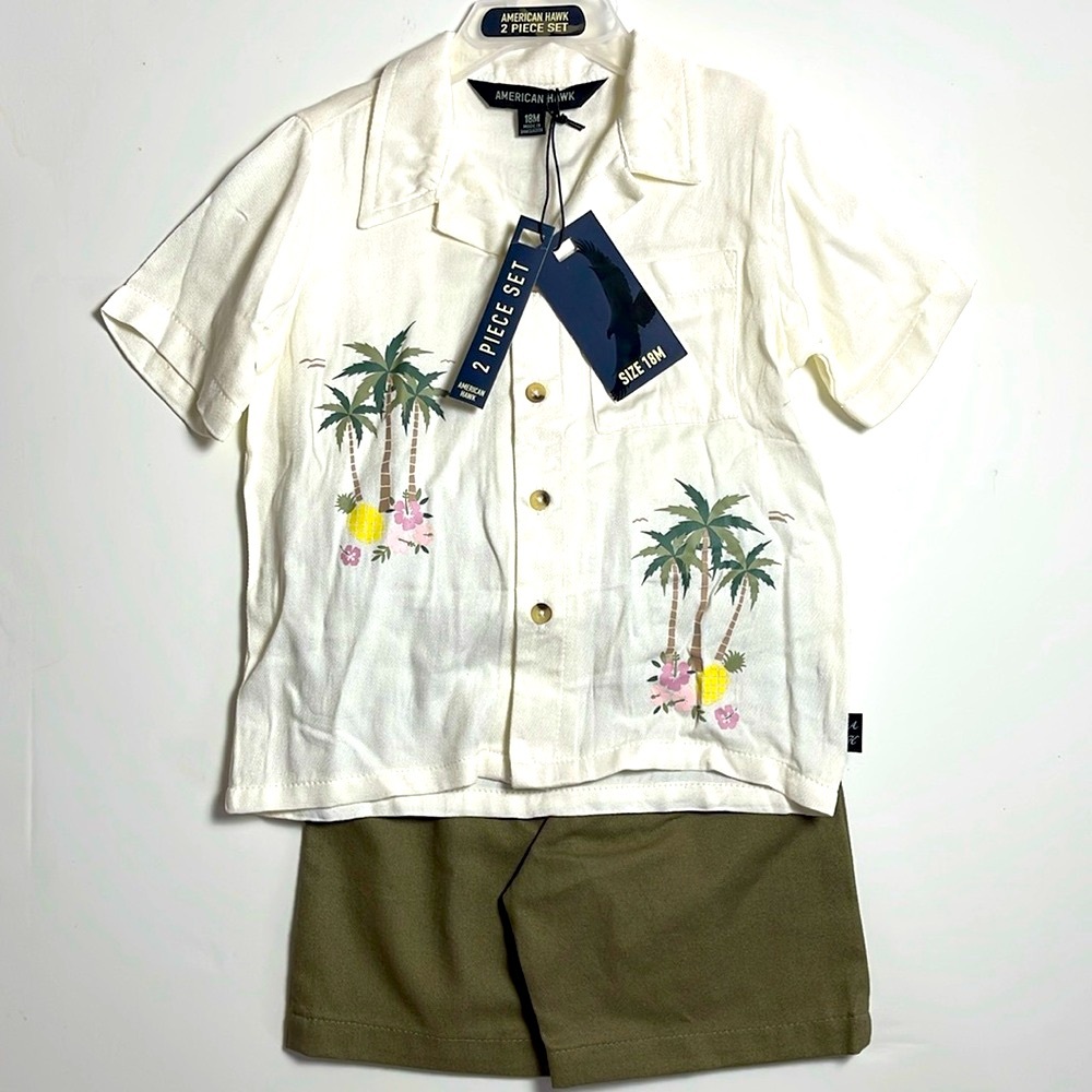 2 pc boys shirt set. Perfect for summer! NWT